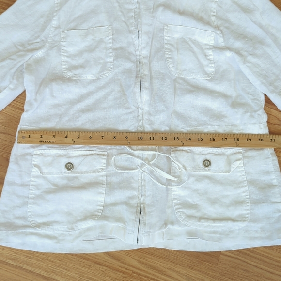 St. Tropez Jacket 100 % linen Size XL - Picture 5 of 7